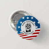Cat Paw voor Harris/Walz Design Ronde Button 3,2 Cm (Voorkant /achterkant)