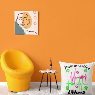 Cat Paws Vibes knuffels op Schattige Modern Funny  Kussen