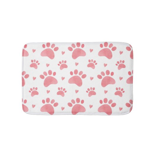 Cat Paws Waterverf Patroon Badmat (Voorkant)