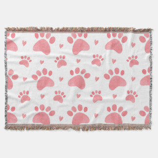 Cat Paws Waterverf Patroon Deken