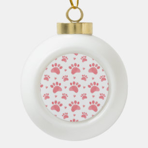 Cat Paws Waterverf Patroon Keramische Bal Ornament