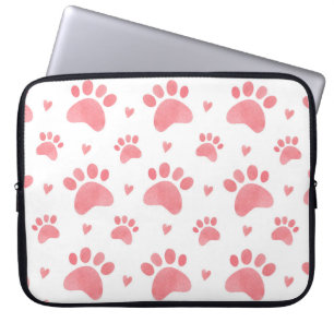 Cat Paws Waterverf Patroon Laptop Sleeve