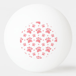 Cat Paws Waterverf Patroon Pingpongballen