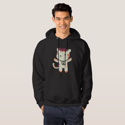 cat  peace hoodie (Voorkant volledig)