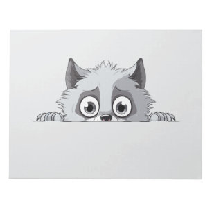 Cat Peeking Schattige Schattig Funny Animal Cartoo Notitieblok
