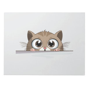 Cat Peeking Schattige Schattig Funny Animal Cartoo Notitieblok