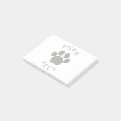 Cat Perfect Grey Spint Paw Print Post-it® Notes (Schuin)