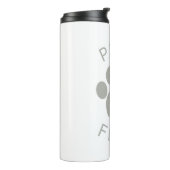 Cat Perfect Grey Spint Paw Print Thermosbeker (Gedraaid links)