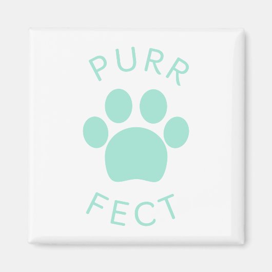 Cat Perfect Light Blue Spint Paw Print Magneet (Voorkant)