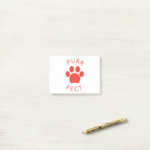 Cat Perfect Red Spint Paw Print Post-it® Notes (Op bureau)