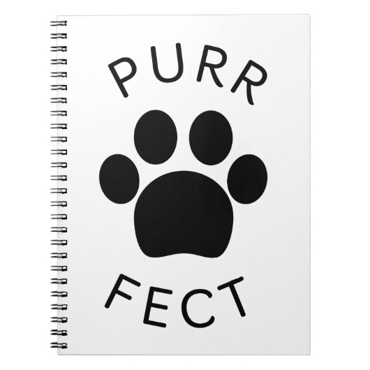 Cat Perfect Spint Paw Print Notitieboek (Voorkant)