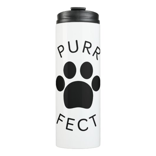 Cat Perfect Spint Paw Print Thermosbeker (Voorkant)