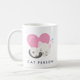 Cat Persbericht Cute White Kitty Cat Slapen Koffiemok