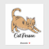 Cat Person Cute geïllustreerd Sticker (Vel)