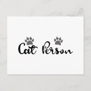 Cat Person Typografie Art Briefkaart