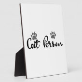 Cat Person Typografie Art Fotoplaat (Zijkant)