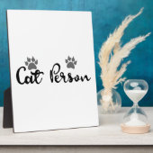 Cat Person Typografie Art Fotoplaat (Zijkant)