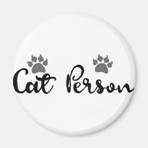 Cat Person Typografie Art Magneet