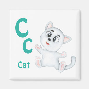 Cat personaliseer ABC: Letter C - Jouw namen toevo Magneet