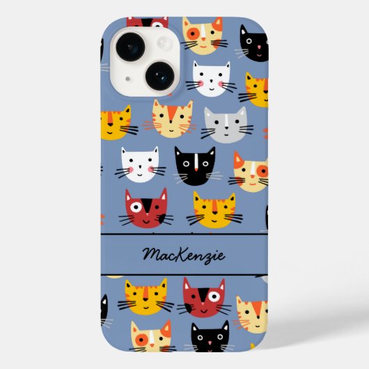 Cat Personalized Patroon Case-Mate iPhone Case (Achterkant)