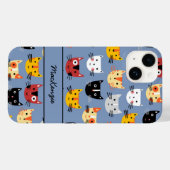 Cat Personalized Patroon Case-Mate iPhone Case (Achterkant (horizontaal))
