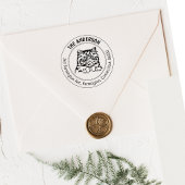 Cat Perzische familie retouradres Rubberstempel