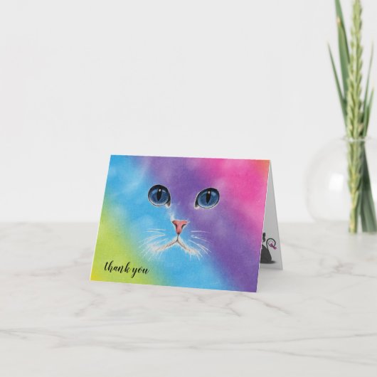 Cat Pet Care Hartelijk dank Bedankkaart (Voorkant)