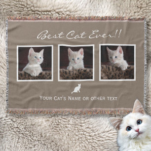 Cat Pet fotocollage Beste kat ooit Instagram Deken