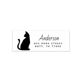 Cat Pet Lover Retouradresstempel Zelfinktende Stempel