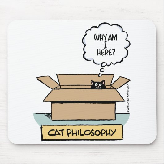 Cat Philosophy Mousepad Muismat (Voorkant)