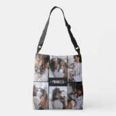 Cat Photo Collage Monogrammed Crossbody Tas (Achterkant)
