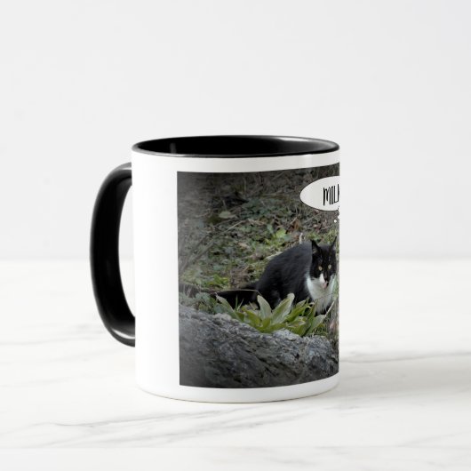 Cat Photo Custom Text Combo-Mok Mok (Voorkant links)