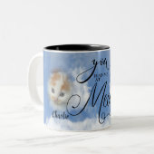 Cat PHOTO Memorial Tweekleurige Koffiemok (Voorkant links)