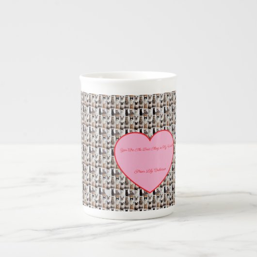 Cat Photo pattern Heart Name Specialty Mug (Devant)