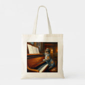 Cat pianist tote bag (Achterkant)