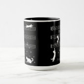 Cat Piano Notes Party Coffee Mok (Midden)