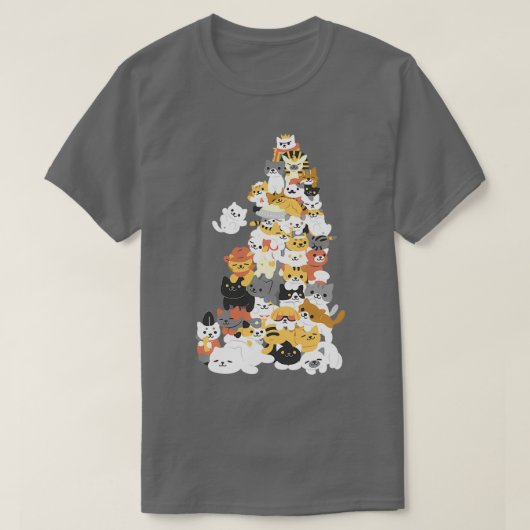 cat pile  t-shirt (Design voorkant)