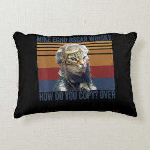 Cat Pilot Mike Echo Oscar Whisky Costume Gift Accent Kussen