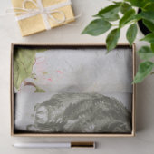 Cat Pink Flower Frans Script Parijs Decoupage Tissuepapier (Geschenk)