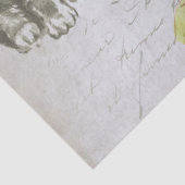 Cat Pink Flower Frans Script Parijs Decoupage Tissuepapier (Detail)