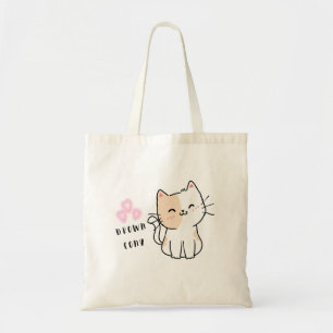 Cat Pinky Design Canvas tassen