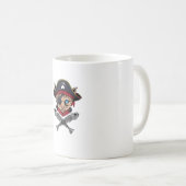 Cat Pirate Jolly Roger Flag Skull and Crossbones T Koffiemok (Voorkant rechts)