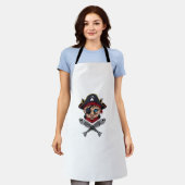 Cat Pirate Jolly Roger Flag Skull and Crossbones T Schort (Gedragen)