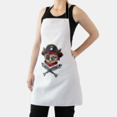 Cat Pirate Jolly Roger Flag Skull and Crossbones T Schort (Insitu)