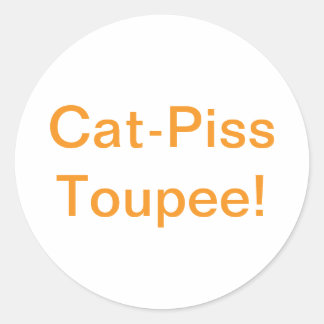 Cat-Piss Toupee Splash-Art Hankamer Artjunkhaus CL Ronde Sticker