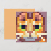 Cat pixelart, Pixel Art  Feestdagenkaart (Voorkant / Achterkant)