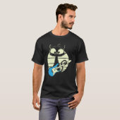 Cat Playing Guitar Guitarist Cat T-shirt (Voorkant volledig)