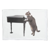 Cat Playing Piano Kussensloop (Voorkant)