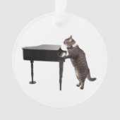 Cat Playing Piano Ornament (voorkant)
