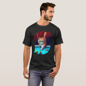 Cat Playing Pool Billiards in Lounge Cool Cats 1 T-shirt (Voorkant volledig)